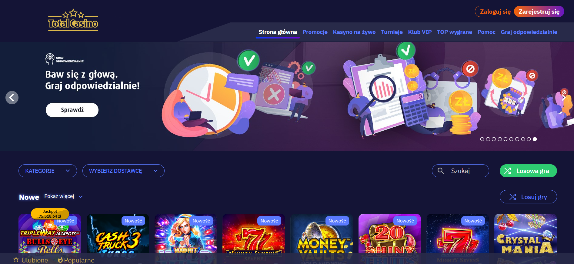 Total Casino strona główna