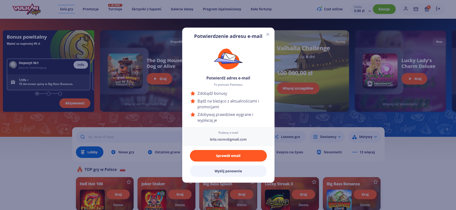 Vulkan Vegas weryfikacja